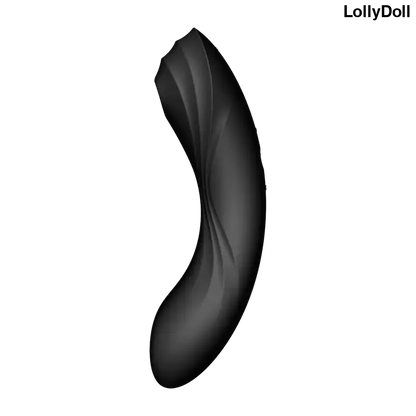 Vibromasseur et stimulateur clitoridien Satisfyer Curvy Trinity 4 en noir