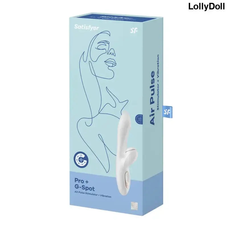 Stimulateur vibromasseur Satisfyer Pro G-Spot Rabbit en Blanc et Or rose, un jouet de forme ergonomiqueLollyDoll.