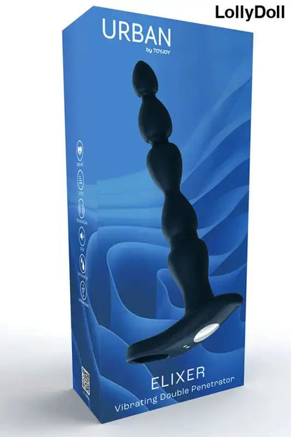 Boite du Vibromasseur double pénétration vibrant noir sur LollyDoll