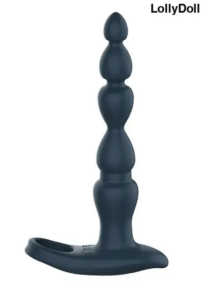 Vibromasseur double pénétration combiné avec un cockring pour double pénétration en silicone. Disponible sur LollyDoll