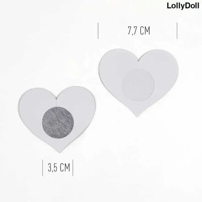 Découvrez les cache-tétons en forme de cœur 'WOW BOOBS !' pour une touche sensuelle et audacieuse. Parfaits pour compléter votre ensemble de lingerie, ces accessoires séduisants sauront mettre en valeur votre silhouette avec élégance. Disponible chez LollyDoll pour un look glamour et sexy assuré.