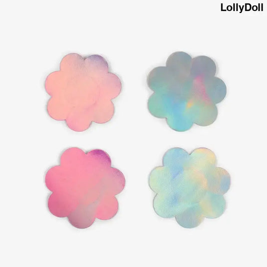 cache-tétons WOW BOOBS ! en forme de fleur, un accessoire de lingerie original et audacieux. Parfait pour apporter une touche de fantaisie à votre tenue, ces cache-tétons sauront sublimer votre silhouette en toute discrétion. Disponible chez LollyDoll.